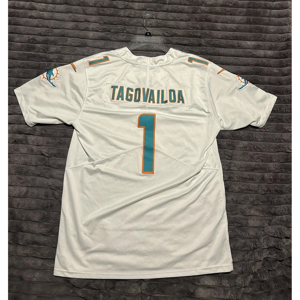 Tua Tagovailoa #1 Miami Dolphins White Nike On-Field NFL Jersey Size S Small